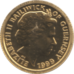 1999 GOLD .999 BRILLIANT UNCIRCULATED £5 GUERNSEY - GOLD WORLD COINS - Cambridgeshire Coins