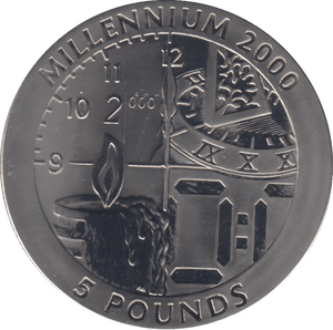 1999 MILLENNIUM £5 GIBRALTAR - WORLD COINS - Cambridgeshire Coins