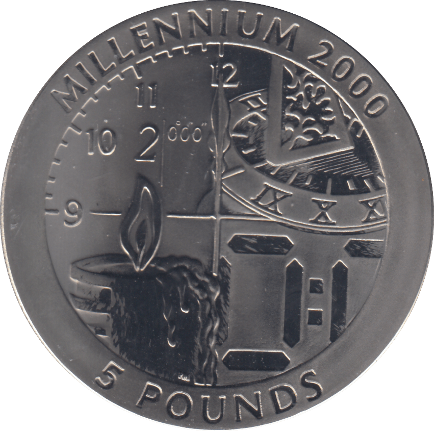 1999 MILLENNIUM £5 GIBRALTAR - WORLD COINS - Cambridgeshire Coins