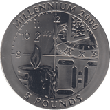 1999 MILLENNIUM £5 GIBRALTAR - WORLD COINS - Cambridgeshire Coins
