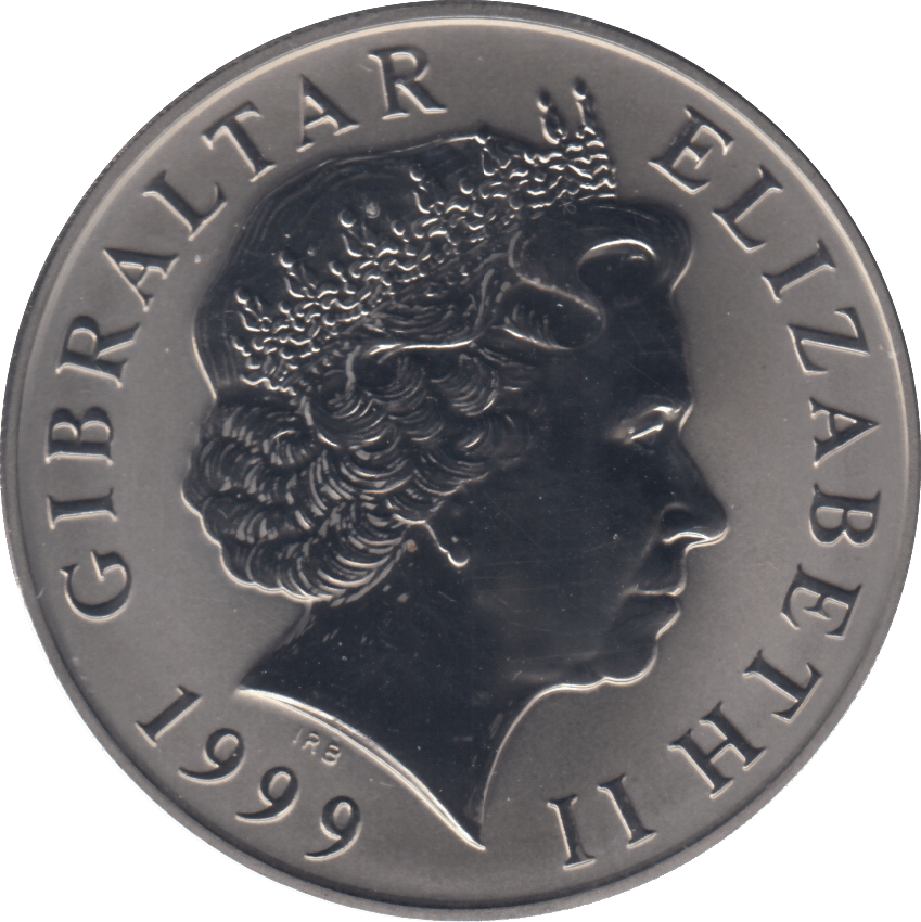 1999 MILLENNIUM £5 GIBRALTAR - WORLD COINS - Cambridgeshire Coins
