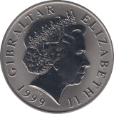 1999 MILLENNIUM £5 GIBRALTAR - WORLD COINS - Cambridgeshire Coins