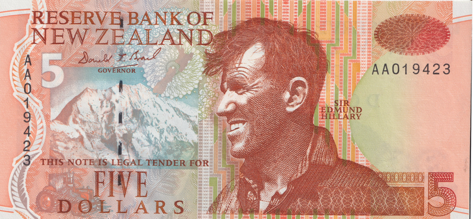 1999 NEW ZEALAND 5 DOLLAR BANKNOTE REF-1743 - WORLD BANKNOTES - Cambridgeshire Coins
