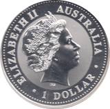 1999 ONE DOLLAR KOOKABURRA SILVER PROOF - SILVER WORLD COINS - Cambridgeshire Coins