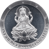 1999 ONE OUNCE SILVER LAKSHMI ROUND - SILVER WORLD COINS - Cambridgeshire Coins
