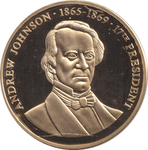 1999 PROOF MEDALLION ANDREW JOHNSON USA - WORLD COINS - Cambridgeshire Coins