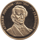1999 PROOF MEDALLION ANDREW JOHNSON USA - WORLD COINS - Cambridgeshire Coins