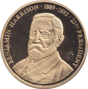 1999 PROOF MEDALLION BENJAMIN HARRISON USA - WORLD COINS - Cambridgeshire Coins