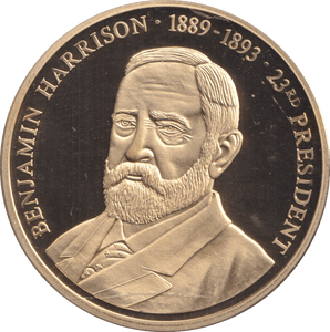 1999 PROOF MEDALLION BENJAMIN HARRISON USA - WORLD COINS - Cambridgeshire Coins