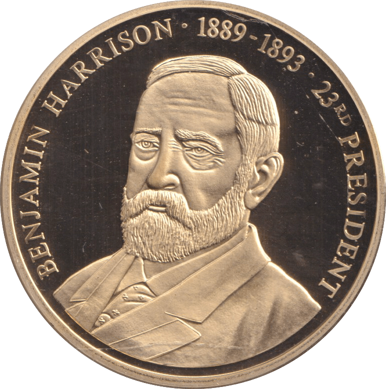 1999 PROOF MEDALLION BENJAMIN HARRISON USA - WORLD COINS - Cambridgeshire Coins