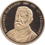 1999 PROOF MEDALLION BENJAMIN HARRISON USA - WORLD COINS - Cambridgeshire Coins