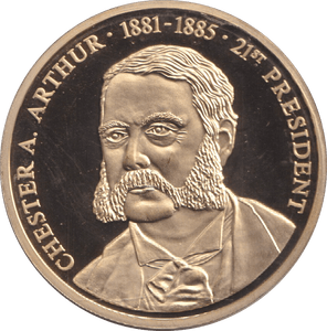 1999 PROOF MEDALLION CHESTER A. ARTHUR USA - WORLD COINS - Cambridgeshire Coins