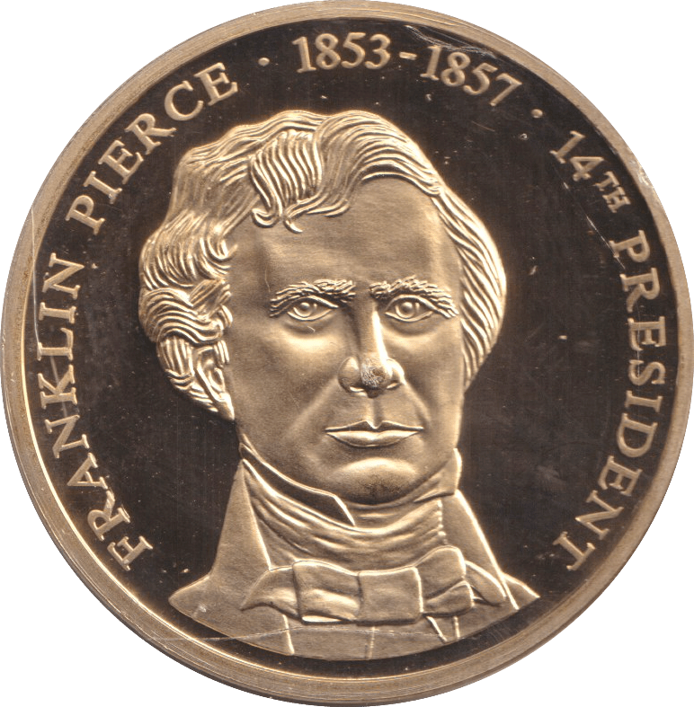 1999 PROOF MEDALLION FRANKLIN PIERCE USA - WORLD COINS - Cambridgeshire Coins