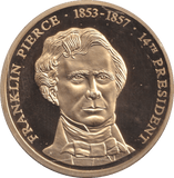 1999 PROOF MEDALLION FRANKLIN PIERCE USA - WORLD COINS - Cambridgeshire Coins