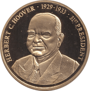 1999 PROOF MEDALLION HERBERT C. HOOVER USA - WORLD COINS - Cambridgeshire Coins