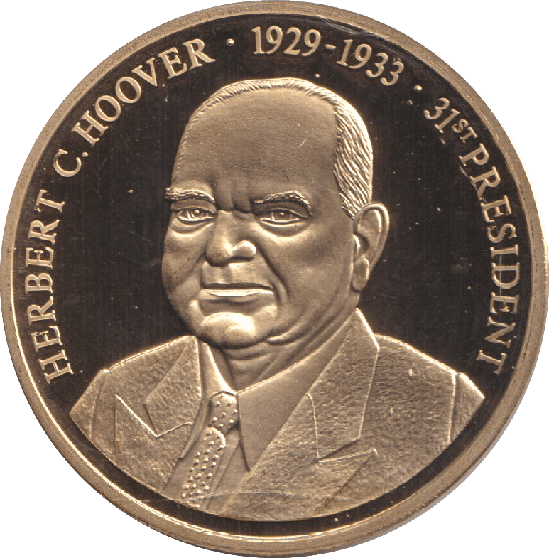 1999 PROOF MEDALLION HERBERT C. HOOVER USA - WORLD COINS - Cambridgeshire Coins