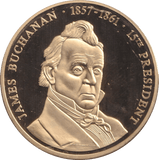 1999 PROOF MEDALLION JAMES BUCHANAN USA - WORLD COINS - Cambridgeshire Coins