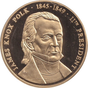 1999 PROOF MEDALLION JAMES KNOX POLK USA - WORLD COINS - Cambridgeshire Coins