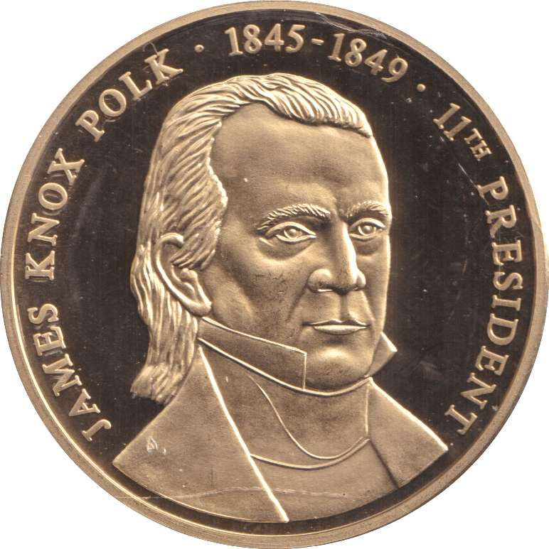 1999 PROOF MEDALLION JAMES KNOX POLK USA - WORLD COINS - Cambridgeshire Coins