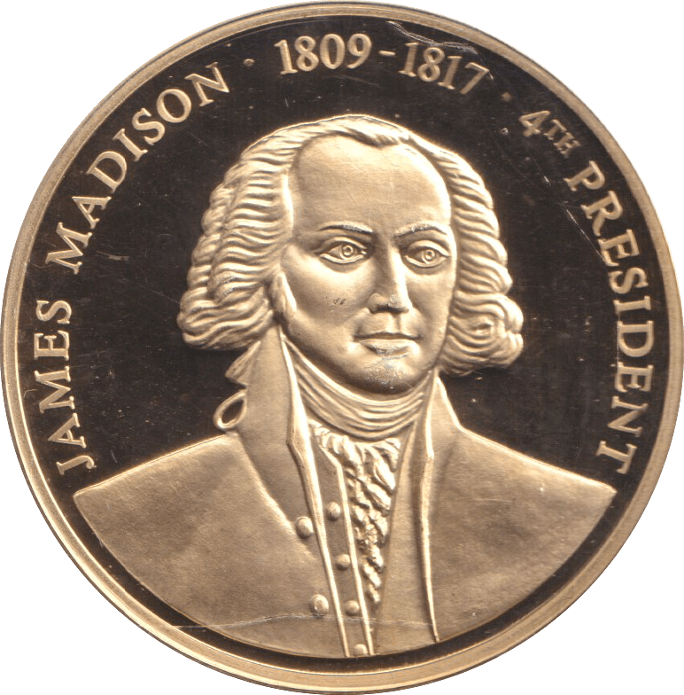 1999 PROOF MEDALLION JAMES MADISON USA - WORLD COINS - Cambridgeshire Coins