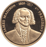 1999 PROOF MEDALLION JAMES MADISON USA - WORLD COINS - Cambridgeshire Coins