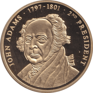 1999 PROOF MEDALLION JOHN ADAMS USA - WORLD COINS - Cambridgeshire Coins