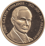 1999 PROOF MEDALLION JOHN CALVIN COOLIDGE USA - WORLD COINS - Cambridgeshire Coins
