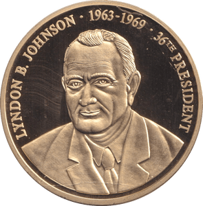1999 PROOF MEDALLION LYNDON B.JOHNSON USA - WORLD COINS - Cambridgeshire Coins