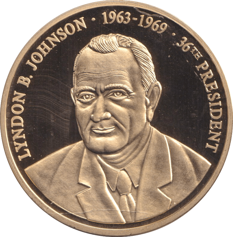 1999 PROOF MEDALLION LYNDON B.JOHNSON USA - WORLD COINS - Cambridgeshire Coins