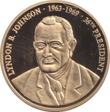 1999 PROOF MEDALLION LYNDON B.JOHNSON USA - WORLD COINS - Cambridgeshire Coins
