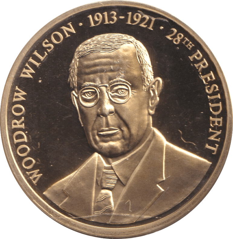 1999 PROOF MEDALLION WOODROW WILSON USA - WORLD COINS - Cambridgeshire Coins