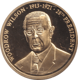 1999 PROOF MEDALLION WOODROW WILSON USA - WORLD COINS - Cambridgeshire Coins
