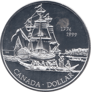 1999 SILVER BU CANADA COMMEMORATIVE DOLLAR - SILVER WORLD COINS - Cambridgeshire Coins