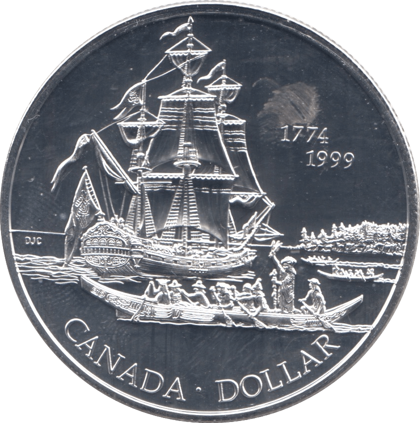 1999 SILVER BU CANADA COMMEMORATIVE DOLLAR - SILVER WORLD COINS - Cambridgeshire Coins