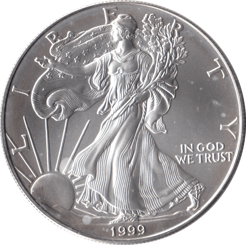 1999 SILVER LIBERTY DOLLAR USA - SILVER WORLD COINS - Cambridgeshire Coins