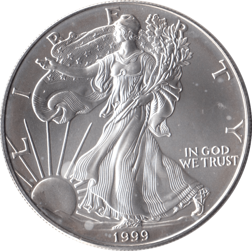 1999 SILVER LIBERTY DOLLAR USA - SILVER WORLD COINS - Cambridgeshire Coins