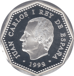 1999 SILVER MILLENIUM COIN 1500 PESETAS SPAIN ( PROOF ) - SILVER PROOF - Cambridgeshire Coins