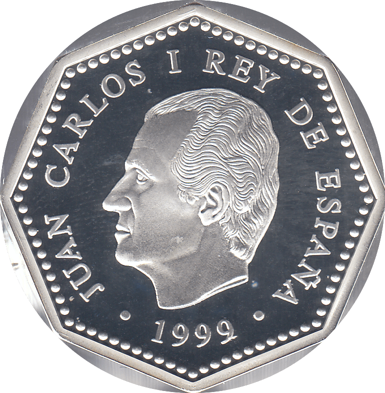 1999 SILVER MILLENIUM COIN 1500 PESETAS SPAIN ( PROOF ) - SILVER PROOF - Cambridgeshire Coins