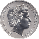 1999 SILVER ONE DOLLAR AUSTRALIA - SILVER WORLD COINS - Cambridgeshire Coins
