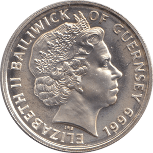 1999 SILVER ONE POUND GUERNSEY - SILVER WORLD COINS - Cambridgeshire Coins