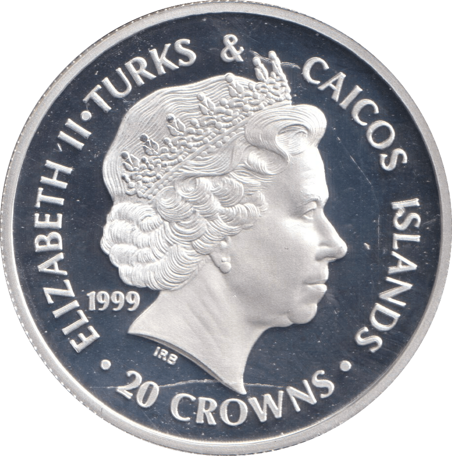 1999 SILVER PROOF 20 CROWNS PRINCE EDWARD AND SOPHIE - SILVER WORLD COINS - Cambridgeshire Coins