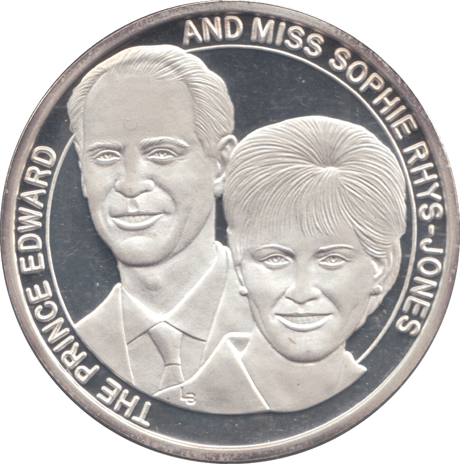1999 SILVER PROOF 20 CROWNS THE PRINCE EDWARD AND MISS SOPHIE RHYS - JONES - Silver Proof - Cambridgeshire Coins