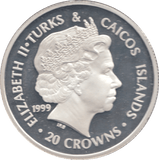 1999 SILVER PROOF 20 CROWNS THE PRINCE EDWARD AND MISS SOPHIE RHYS - JONES - Silver Proof - Cambridgeshire Coins