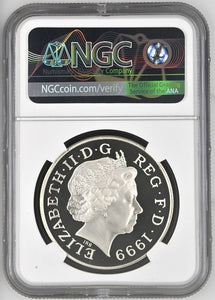 1999 SILVER PROOF £5 PRINCESS DIANA ( NGC ) PF 69 ULTRA CAMEO - NGC SILVER COINS - Cambridgeshire Coins