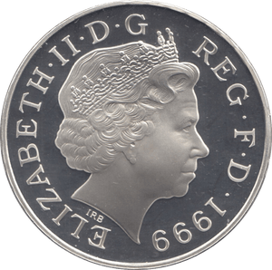 1999 SILVER PROOF FIVE POUNDS MILLENIUM - SILVER WORLD COINS - Cambridgeshire Coins