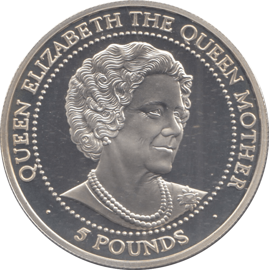 1999 SILVER PROOF FIVE POUNDS THE QUEEN MOTHER - £5 Silver Proof - Cambridgeshire Coins