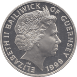 1999 SILVER PROOF FIVE POUNDS THE QUEEN MOTHER - £5 Silver Proof - Cambridgeshire Coins