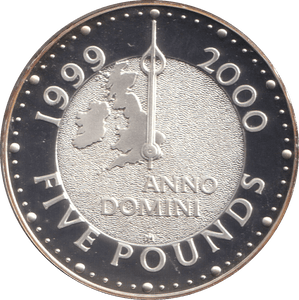 1999 SILVER PROOF FIVE POUNDS - SILVER WORLD COINS - Cambridgeshire Coins
