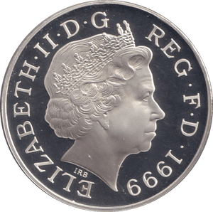 1999 SILVER PROOF FIVE POUNDS - SILVER WORLD COINS - Cambridgeshire Coins