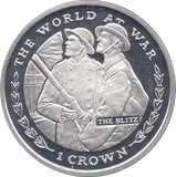 1999 SILVER PROOF ONE CROWN GIBRALTAR - SILVER WORLD COINS - Cambridgeshire Coins